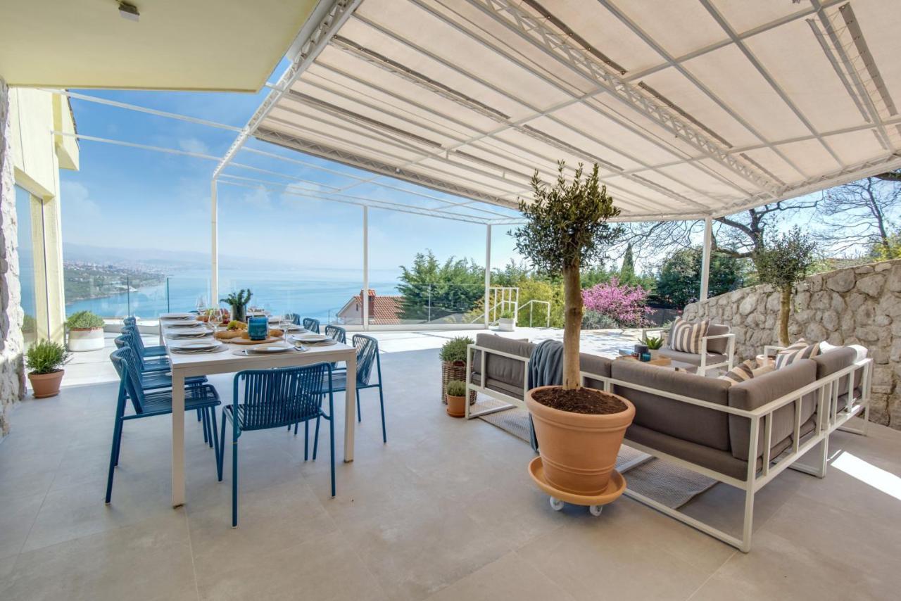 Premium Villa, Heatable Infinity Pool, Jacuzzi And Seaview, Beach And City Just 10Min By Foot Volosko Luaran gambar
